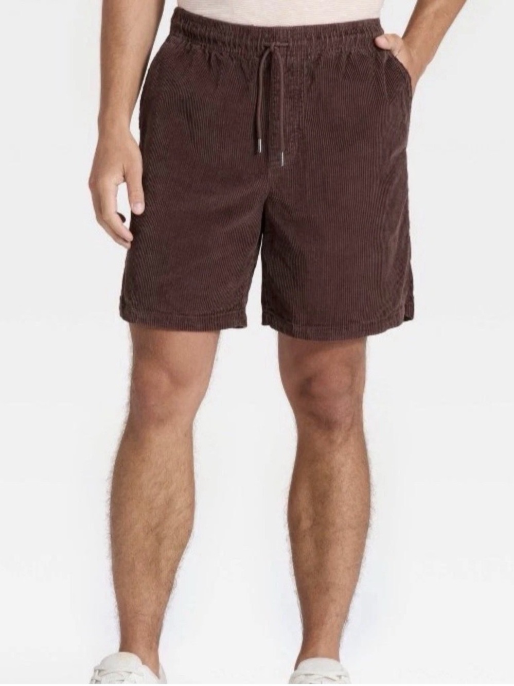 Men's Vintage 7" Elevated Washed Pull-on Shorts Twill Goodfellow XS Brown